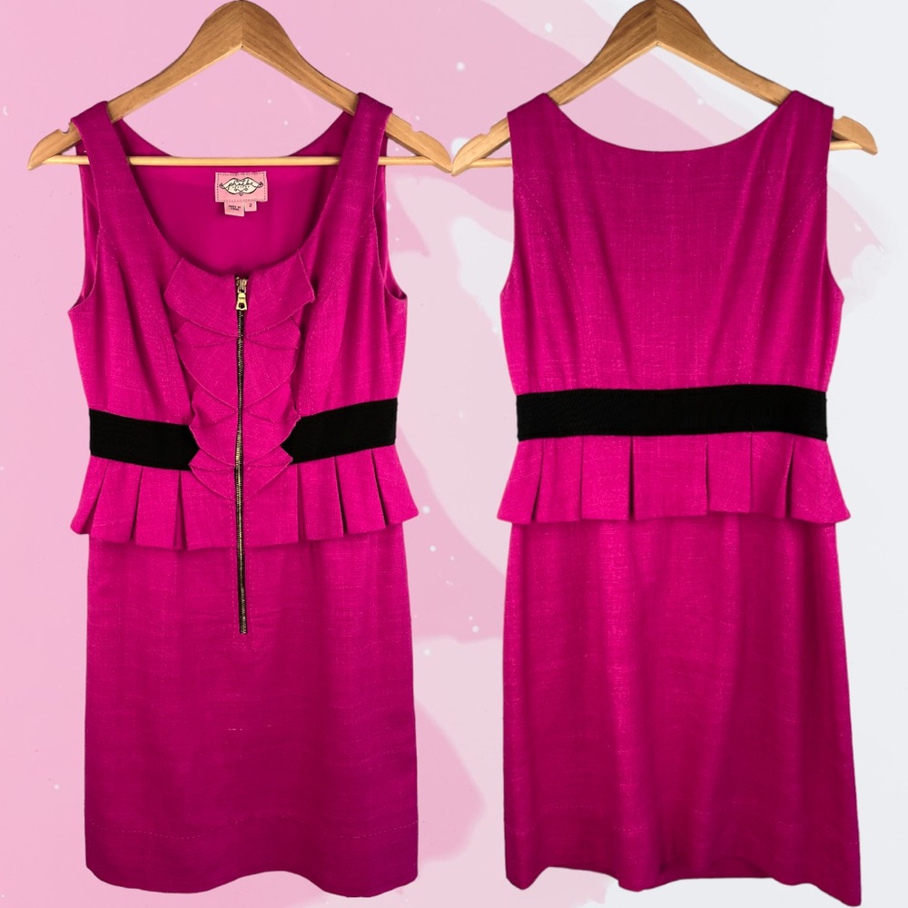 Phoebe Couture Y2K Ruffle Layered 100% Silk Sleeveless Clueless Spring Dress 2